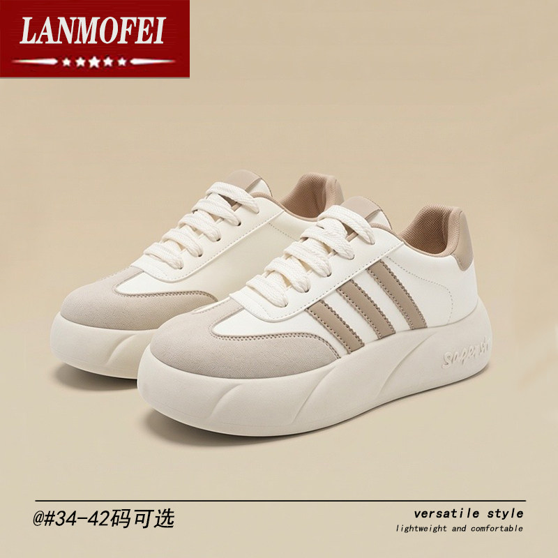 厚底鞋子女2025新款爆款配阔腿裤的休闲板鞋大码41-43女士阿甘鞋,女鞋,时尚休闲鞋,淘宝优惠券,粉丝福利购,淘宝优惠卷