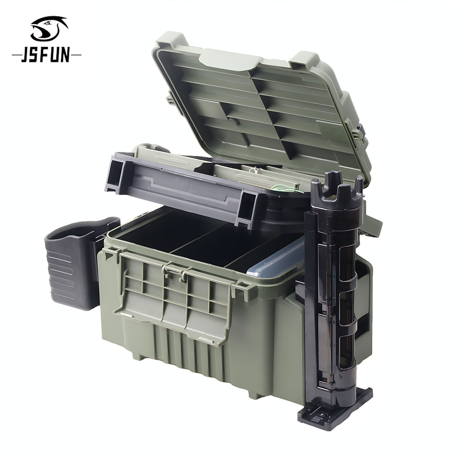 路亚箱鱼箱路亚饵收纳箱路亚钓箱海钓矶钓可坐加固加厚大容量多层