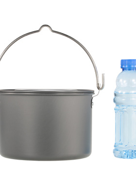 亚马逊热卖户外用品4L野营吊锅单锅 露营野炊汤锅 野外钓鱼煲汤锅