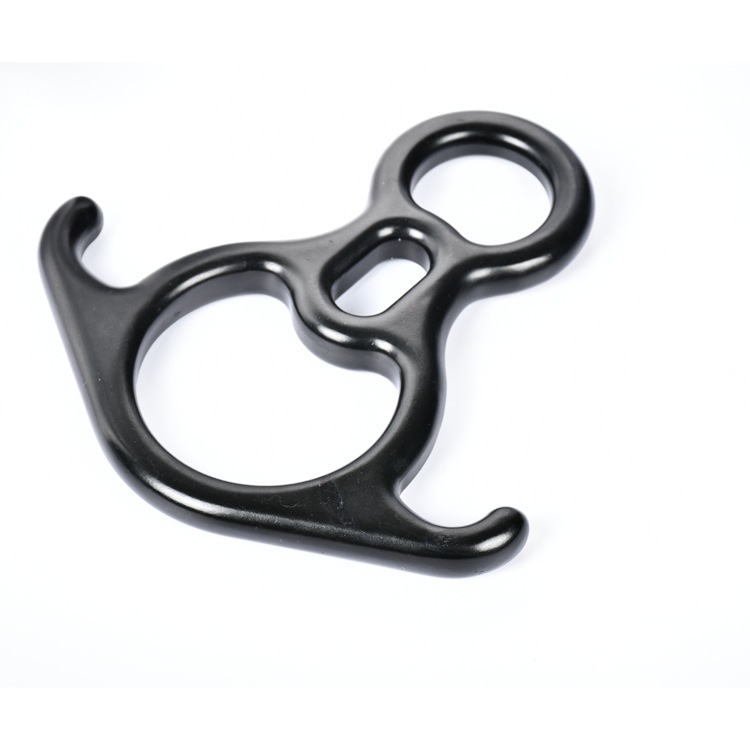 50KN牛角八字环空中作业缓降器登山攀岩速降八字环铝合金下降器