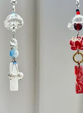 【藕饼的印象风铃】ccd挂绳手作串珠自制少女心ins手机链咕本挂件