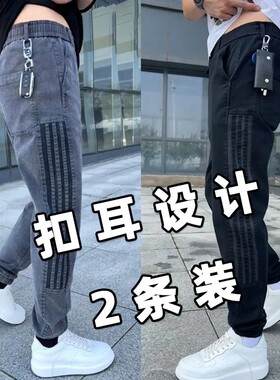 秋冬抖音爆款工装休闲牛仔裤