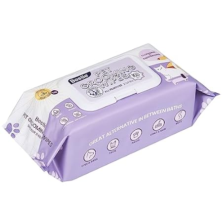 BESTLE Dog Wipes， 100 Count Pet Grooming Wipes， Cleaning