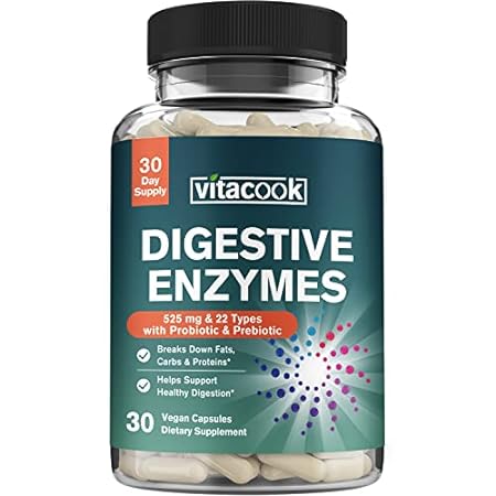 Vitacook Digestive Enzymes 525 mg, 22 Full-Spectrum Enzym