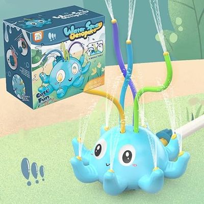Outdoor Sprinkler for Kids Summer Water Spray Toy Octopus