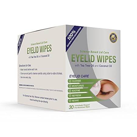 Premium Eyelid Wipes With Tea Tree and Coconut Oil - Clea