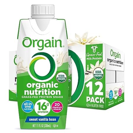 Orgain Organic Nutritional Protein Shake， Vanilla Bean -