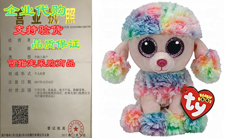 TY 37223 Beanie Boos Rainbow Dog Reg， Small 数码相机/单反相机/摄像机 收藏相机 原图主图