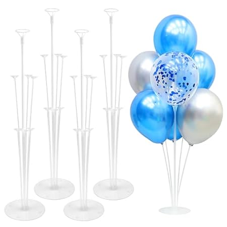 Balloon Stand Kit 4 Set Balloon Sticks with Base Balloon