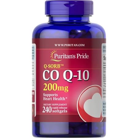 Puri-tans Pride CoQ10 200mg - 240 Softgels，Coenzyme - Q10