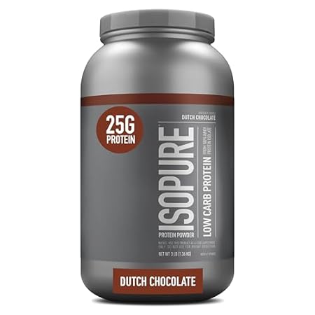 Isopure Dutch Chocolate Whey Isolate Protein Powder with