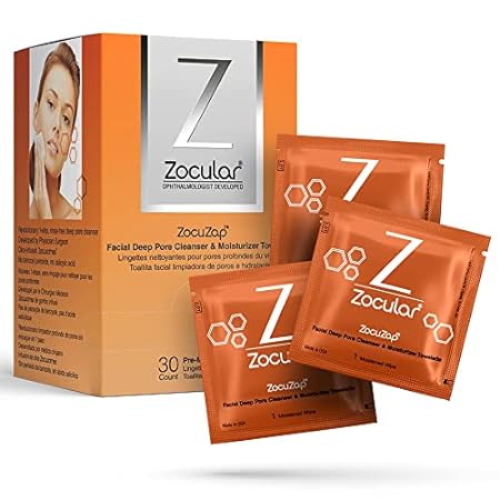 Zocular ZocuZap Facial Wipes - Moisturizing Acne Wipes fo