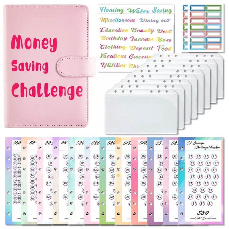 活页本A6存钱财务手账本