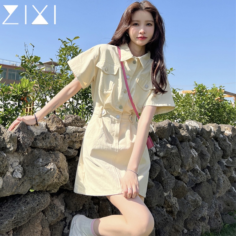 牛仔连衣裙短裙女2025夏季高级感小众不撞款设计感小个子短袖裙子