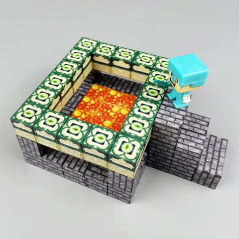 女孩男玩具传送门儿童地末积木亲子方块磁力礼物拼装益智我的世界