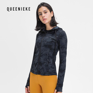 LULU跑步运动连帽夹克秋冬新款修身塑形弹力户外健身拉链瑜伽外套