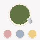 极简纯色鼠标垫小号圆形滑鼠垫女生办公护腕垫加厚锁边橡胶布面垫