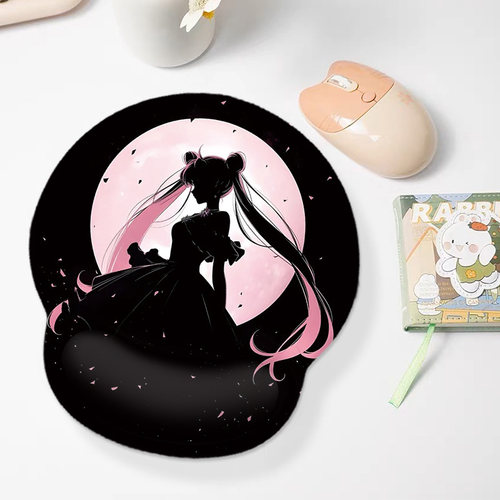 暗黑美少女鼠标垫护手腕渐变手枕