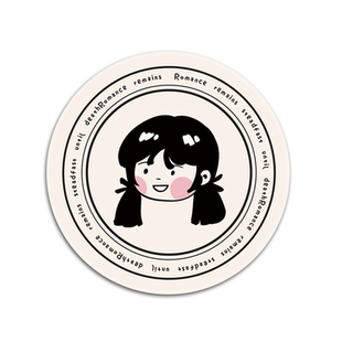 法式复古文艺鼠标垫小号圆形ins风办公桌垫便携电脑垫滑鼠垫定制