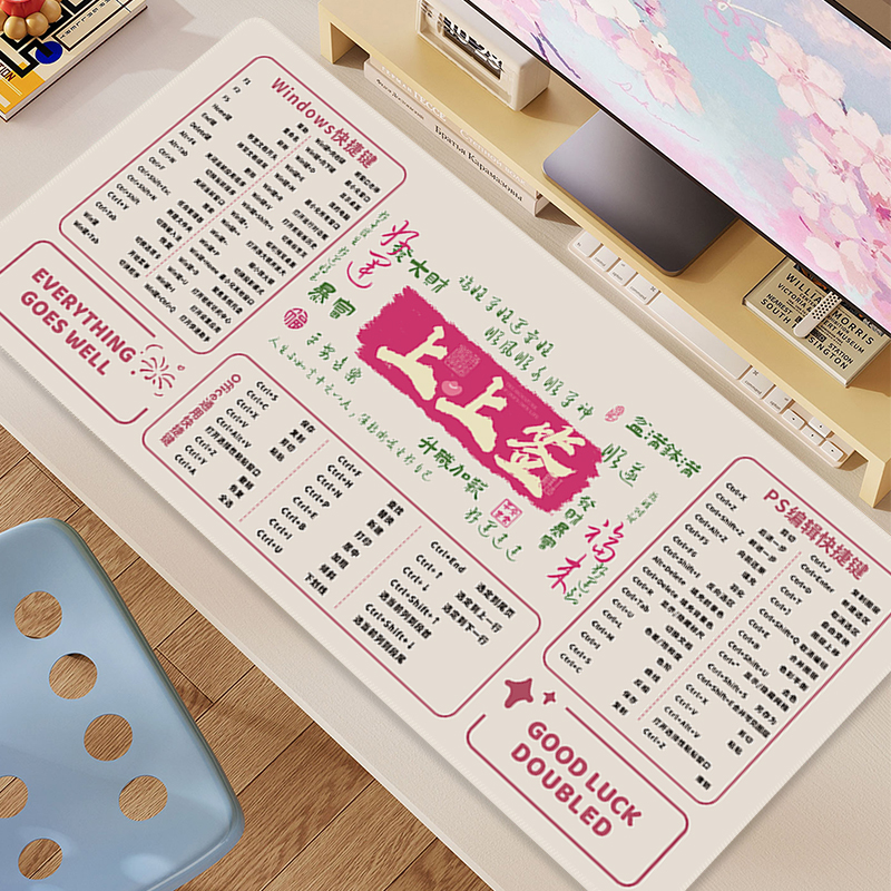 励志文字快捷键超大鼠标垫