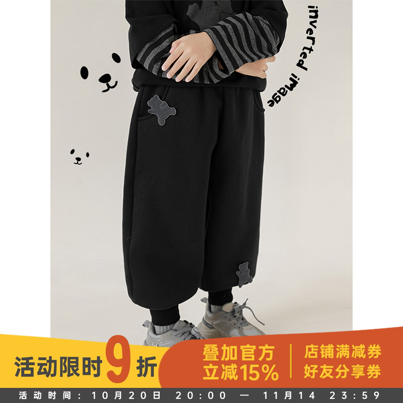 儿童休闲加绒长裤潮流冬装