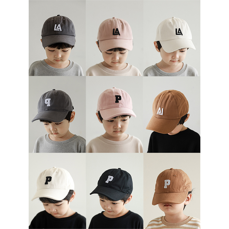 幼悠字母刺绣春秋鸭舌帽