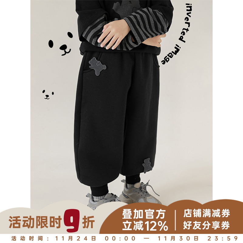 儿童休闲加绒长裤潮流冬装