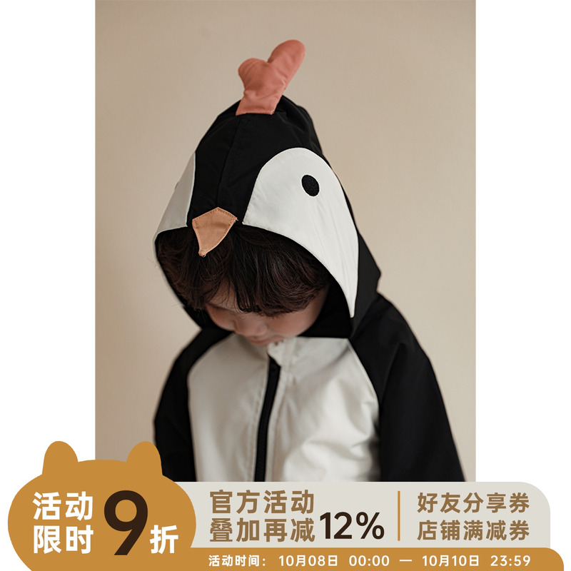 幼悠秋冬装新款连帽卡通休闲外套