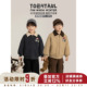 儿童蓬松保暖时尚 幼悠男童美式 复古棒球夹克2025冬季 潮流棉服外套