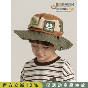 幼悠男童2026春季柔软亲肤吸湿透气美式拼色潮流百搭户外遮阳帽子
