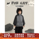 幼悠男童三明治构架小猫造型棉服冬季 洋气可爱蓬松保暖连帽外套潮