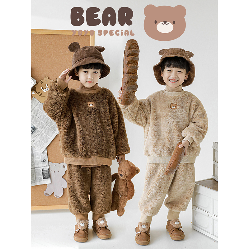 面料手感舒适家居服加绒睡衣