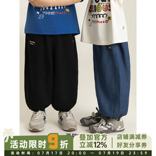 幼悠男童帅气牛仔裤夏季柔软亲肤清爽透气时尚百搭宽松显瘦萝卜裤