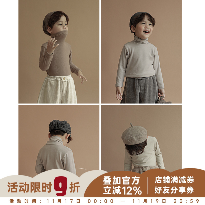 打底衫秋季高领保暖套头长袖T恤