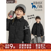 童趣可爱恐龙绗缝亲肤保暖外套潮 型棉服冬季 幼悠男童小翻领衬衫 版