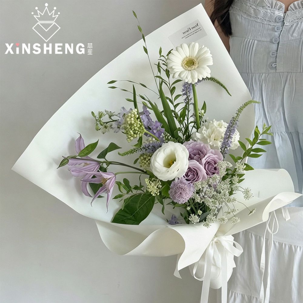 芯苼硬挺加厚牛皮纸花艺包装材料图片