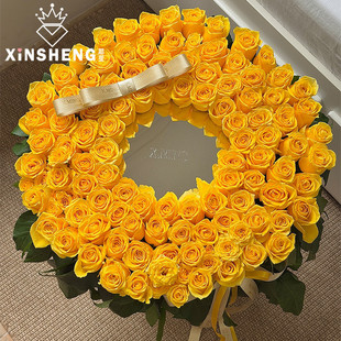 【七夕新品】芯苼 爱心镜子花束鲜花花篮包装diy搭配花艺装饰配件
