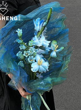 芯苼梦幻欧根纱花艺包装材料