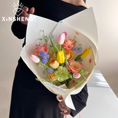 纸鲜花花束包花纸材料手工diy花艺礼物资材 原创波点包装 芯苼 新品