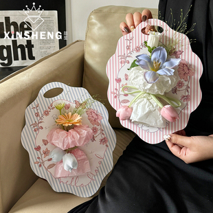 芯苼 饰点缀材料 镜花物语单卡鲜花花束手工DIY搭配卡片花卉礼物装