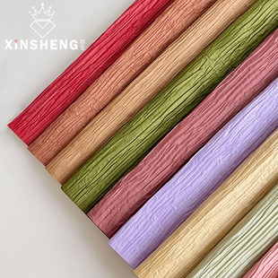 花艺资材 鲜花束多彩褶皱感包花纸高质感礼物包装 芯苼 手工百折纸