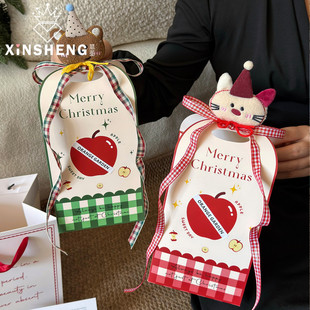 原创小苹果·圣诞手提袋 芯苼 节日礼物平安果包装 圣诞节新品
