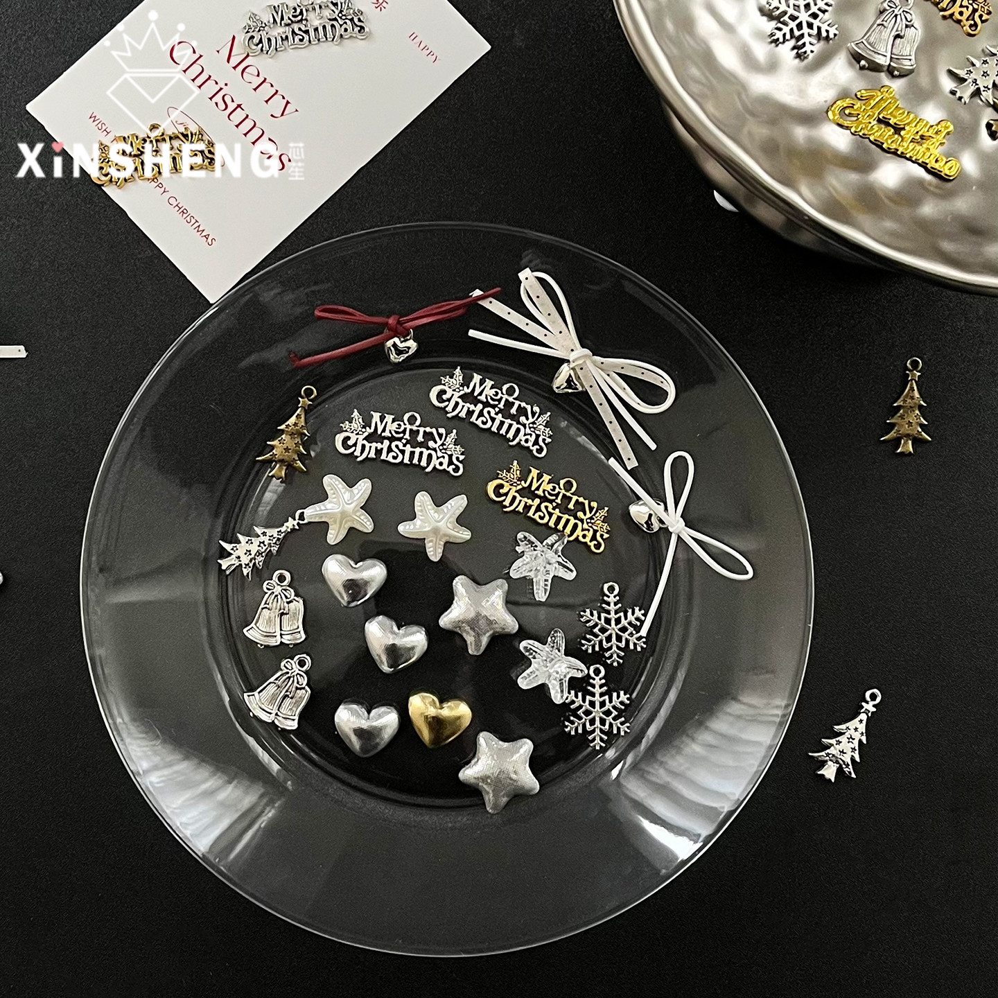 芯苼【圣诞金属配件花艺资材】