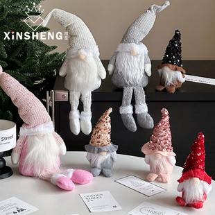 芯苼 创意造型娃娃节日礼物花束搭配玩偶花艺资材 圣诞节无脸公仔