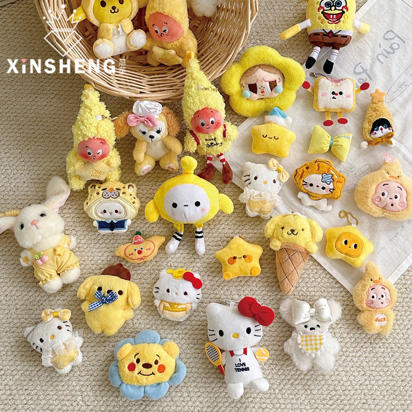【六一新品】芯苼 儿童节奶油黄玩偶系列diy可爱花束装饰娃娃材料
