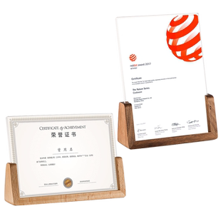 实木荣誉证书框a4水晶相框玻璃摆台会员证聘书毕业结业证书挂墙奖状裱框优秀员工获奖纸打印授权书简约证件框