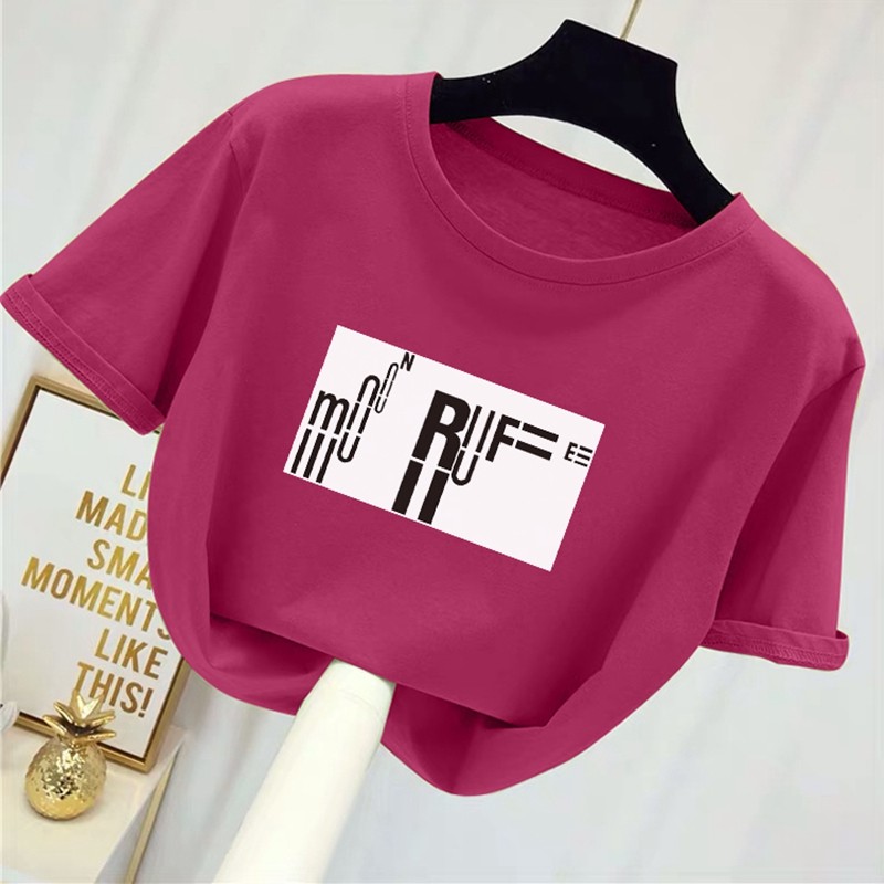 韩国网红t恤女2022年夏季新款cec短袖女棉上衣洋气百搭宽松韩版潮