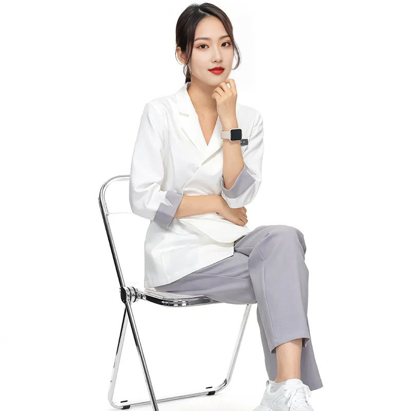 厂家高端医美女药店韩式牙科口腔美容服分体套装医用服装西装套装