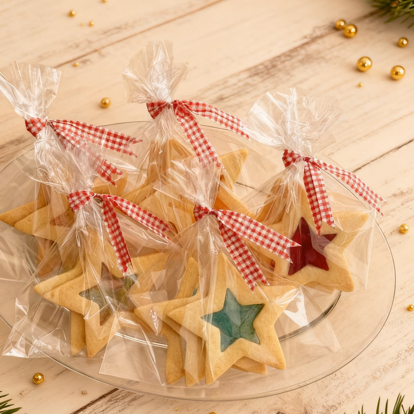 圣诞节糖霜饼干包装袋子烘焙玛德琳曲奇司康糖果透明平口袋礼品袋