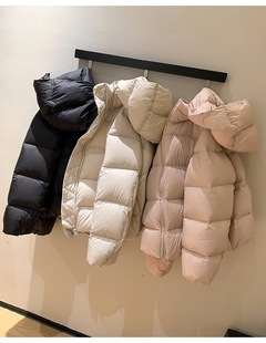 Lu泡芙外套！轻三防三星95安心白鸭绒加厚连帽短款羽绒服